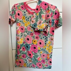 Little Sleepies secret garden shorts set 4T